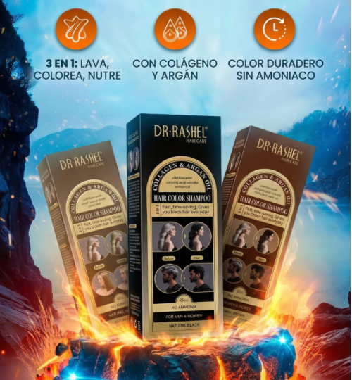 Shampoo Cubre Canas Negro Original 400ml - Tinte Instantáneo -