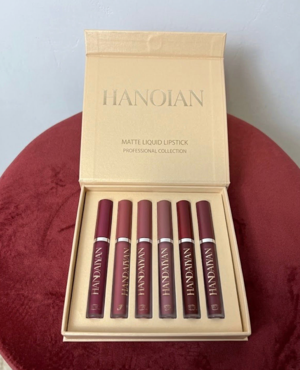 Set de Labiales Mate HANAIYAN – Color Intenso que Dura Todo el Día 💄✨