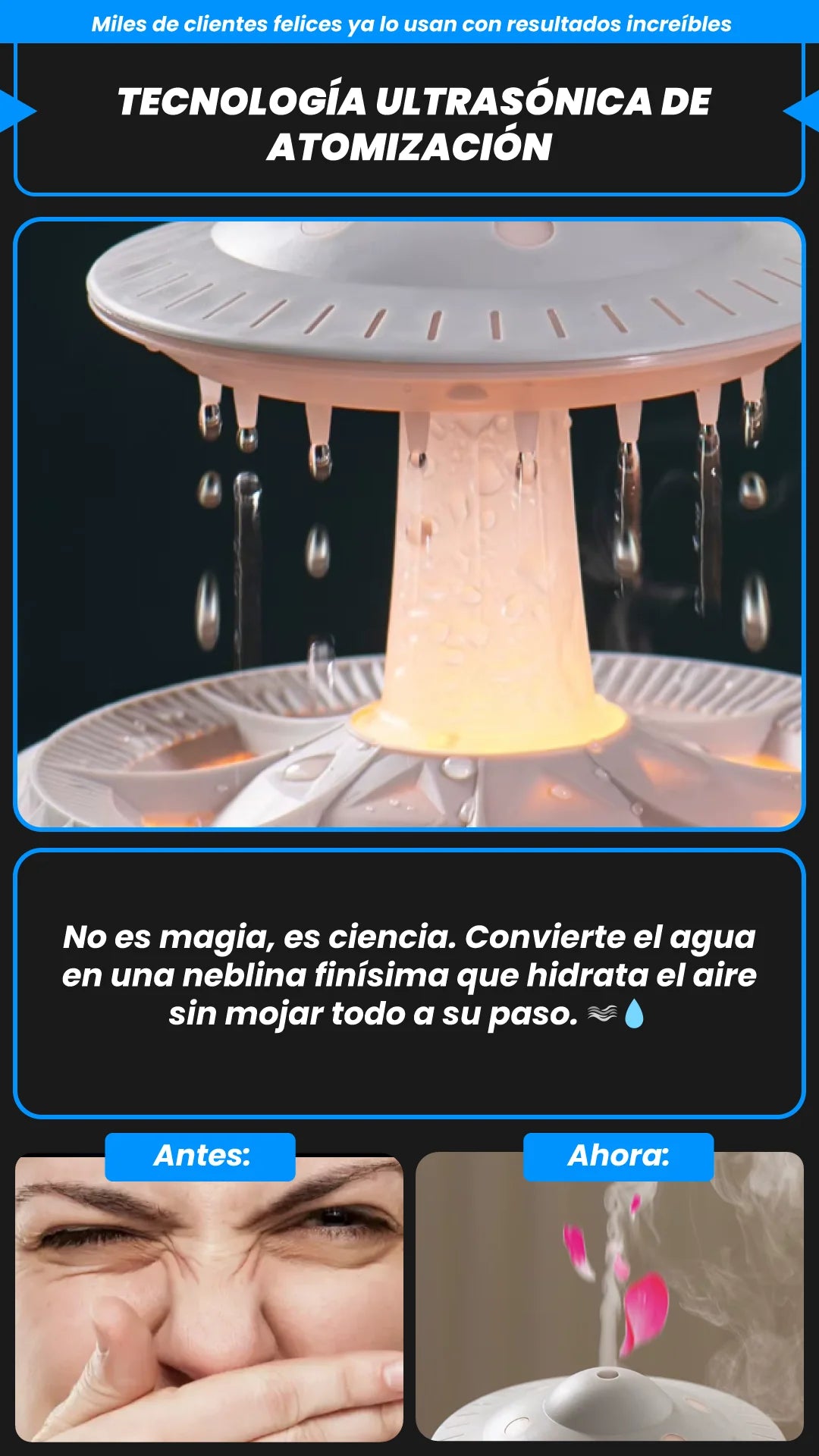 GalaxiAir® Humidificador OVNO con Luz
