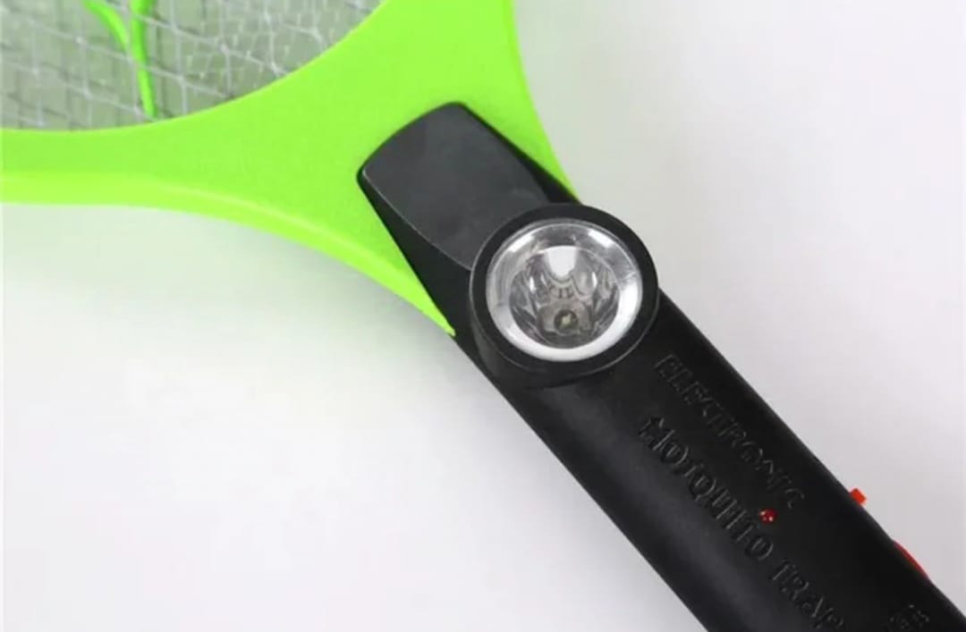 RAQUETA CON LINTERNA  1 PULSERA REPELENT 🦟💥