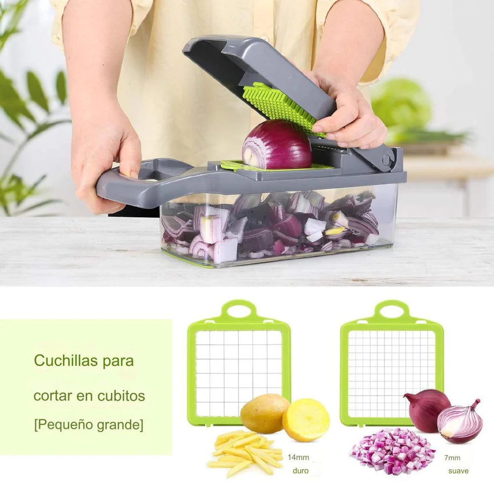Cortador y rallador de verduras multifuncion 16 en 1