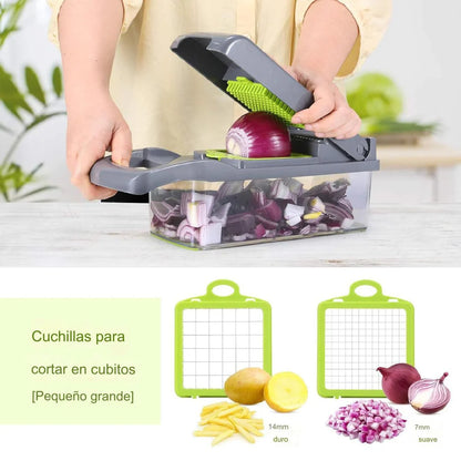 Cortador y rallador de verduras multifuncion 16 en 1