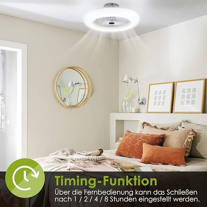 VENTILADOR DE TECHO SILENCIOSO CON LED