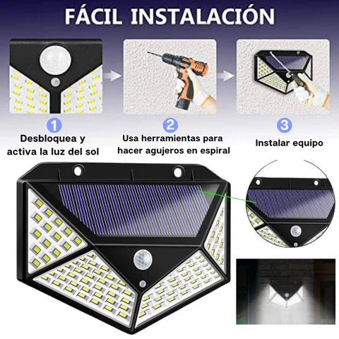 Lampara Led de Pared Solar