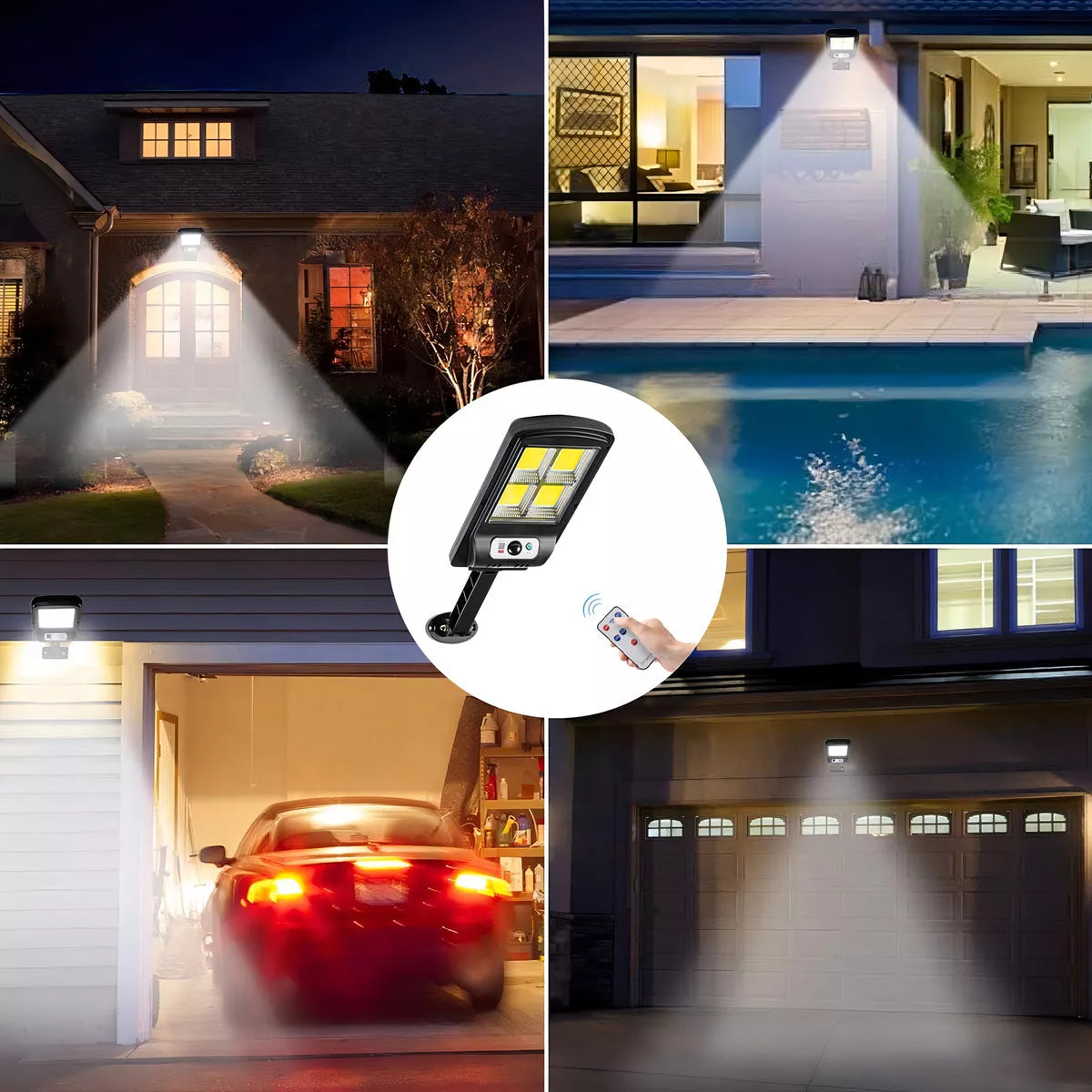 Lámpara Solar LED de Pared con Sensor de Movimiento