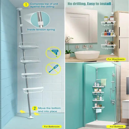 ESTANTE ESQUINERO PARA DUCHA Y BAÑO 🛁✨