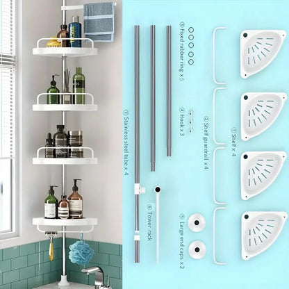 ESTANTE ESQUINERO PARA DUCHA Y BAÑO 🛁✨