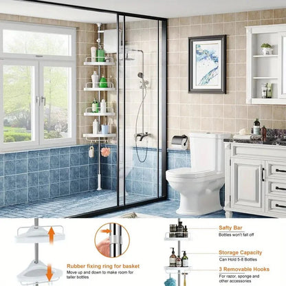 ESTANTE ESQUINERO PARA DUCHA Y BAÑO 🛁✨